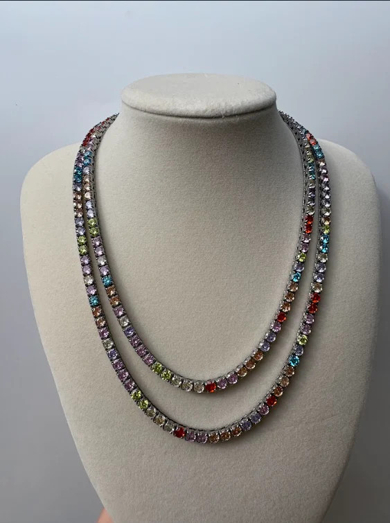 Odette 4MM Multi-Colored 316L Stainless Steel Necklace | KC Chic Designs