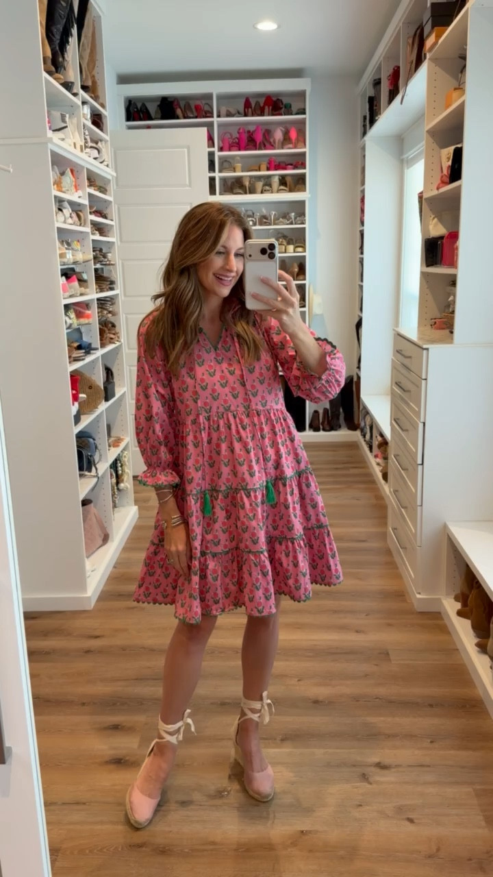 In a small dress, wedges and accessories for spring - fits tts.

#LTKootd #LTKSeasonal #LTKgrwm