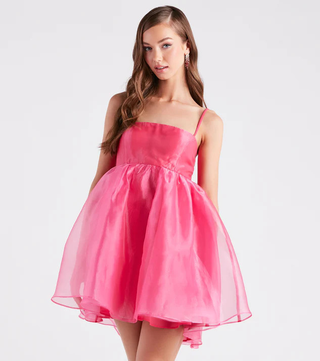 Harlow Square Neck Babydoll Party Dress | Windsor Stores