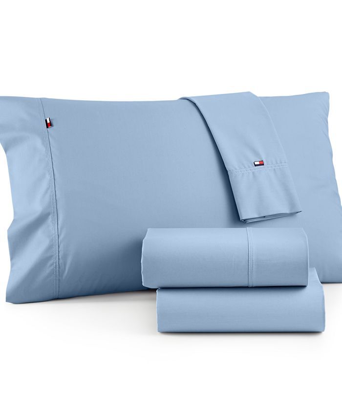 Tommy Hilfiger Solid Core Twin Sheet Set & Reviews - Sheets & Pillowcases - Bed & Bath - Macy's | Macys (US)