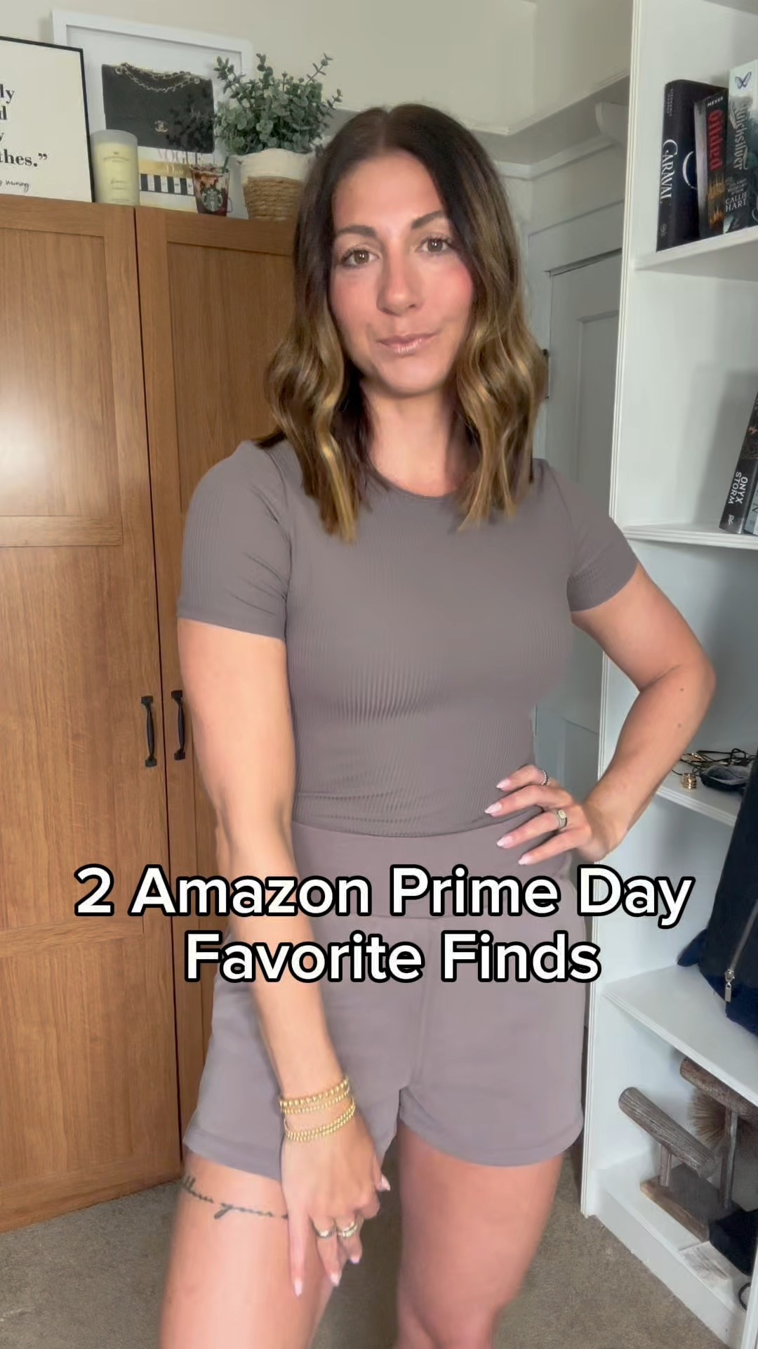 2 Amazon prime day deal favorites! // small in taupe top and shorts // medium in blue set but needed a small // 

#LTKStyleTip #LTKFindsUnder50 #LTKSaleAlert