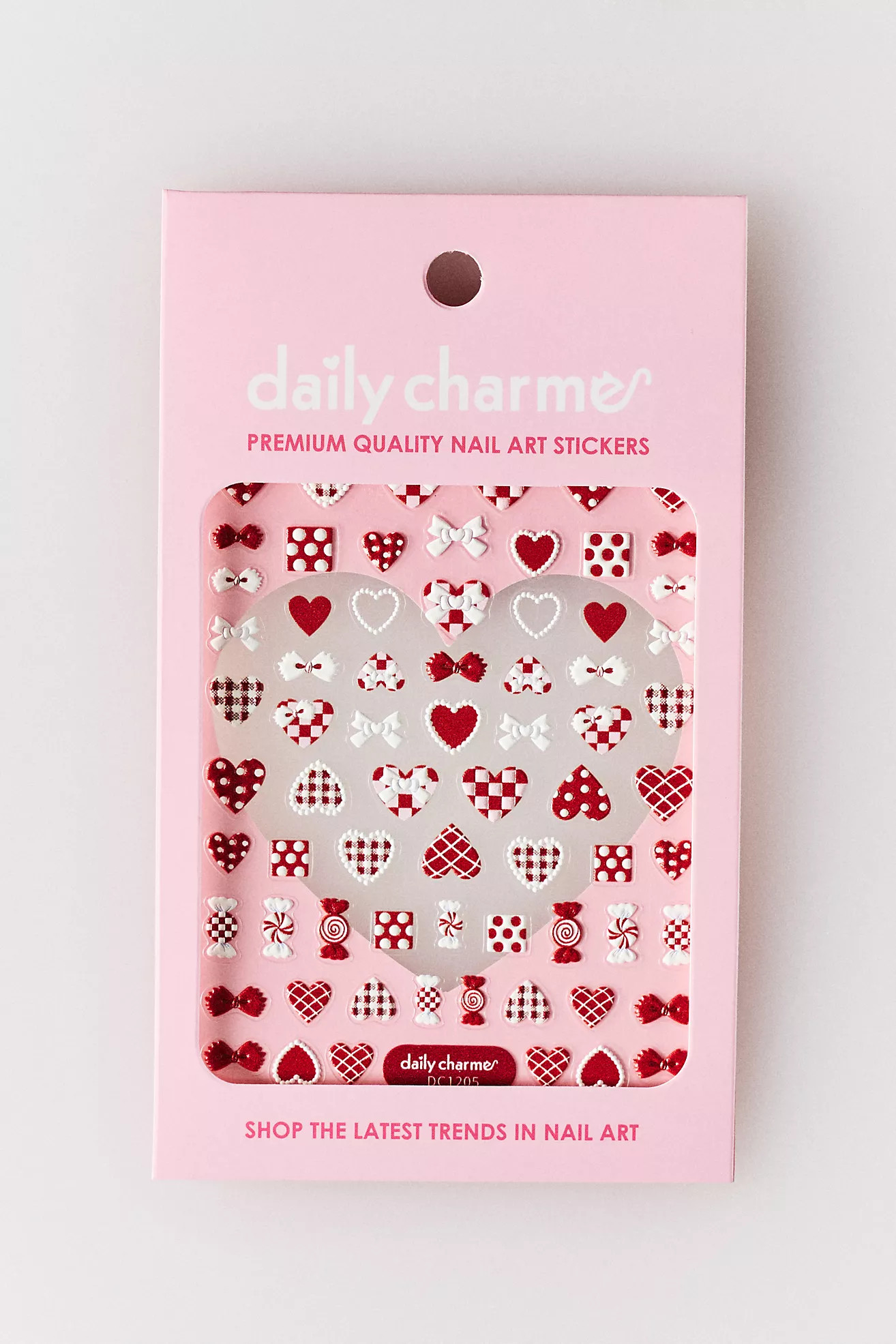 Daily Charme 3D Patchwork Hearts Nail Stickers | Anthropologie (US)