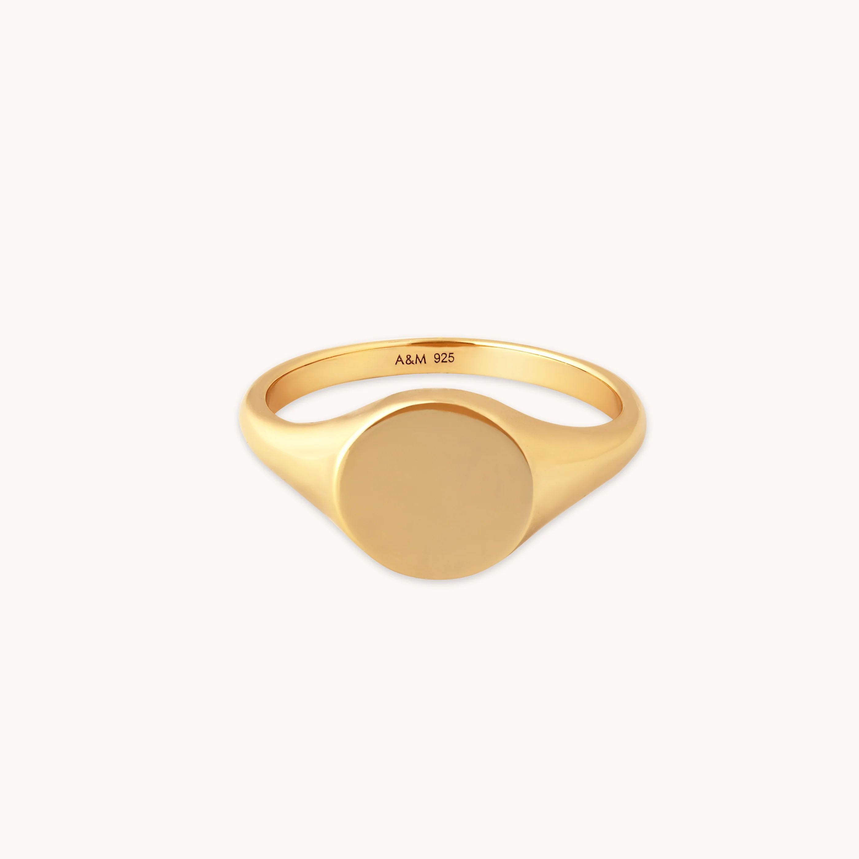 Orbit Gold Signet Ring | Astrid & Miyu Rings | Astrid and Miyu