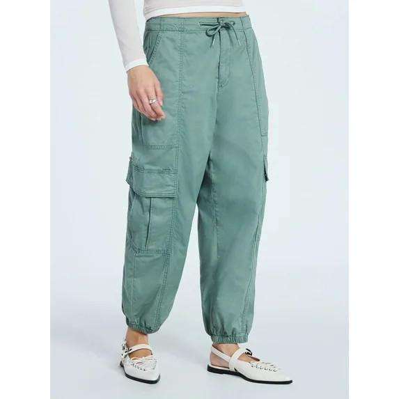 Scoop Women’s and Women's Plus Cotton Utility Jogger Pants, Sizes XS-4X | Walmart (US)