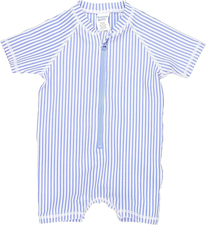 RUGGEDBUTTS Baby/Toddler Boy Swimsuit, One Piece Zipper Rash Guard Sunsuit with UPF 50+ Sun Prote... | Amazon (US)