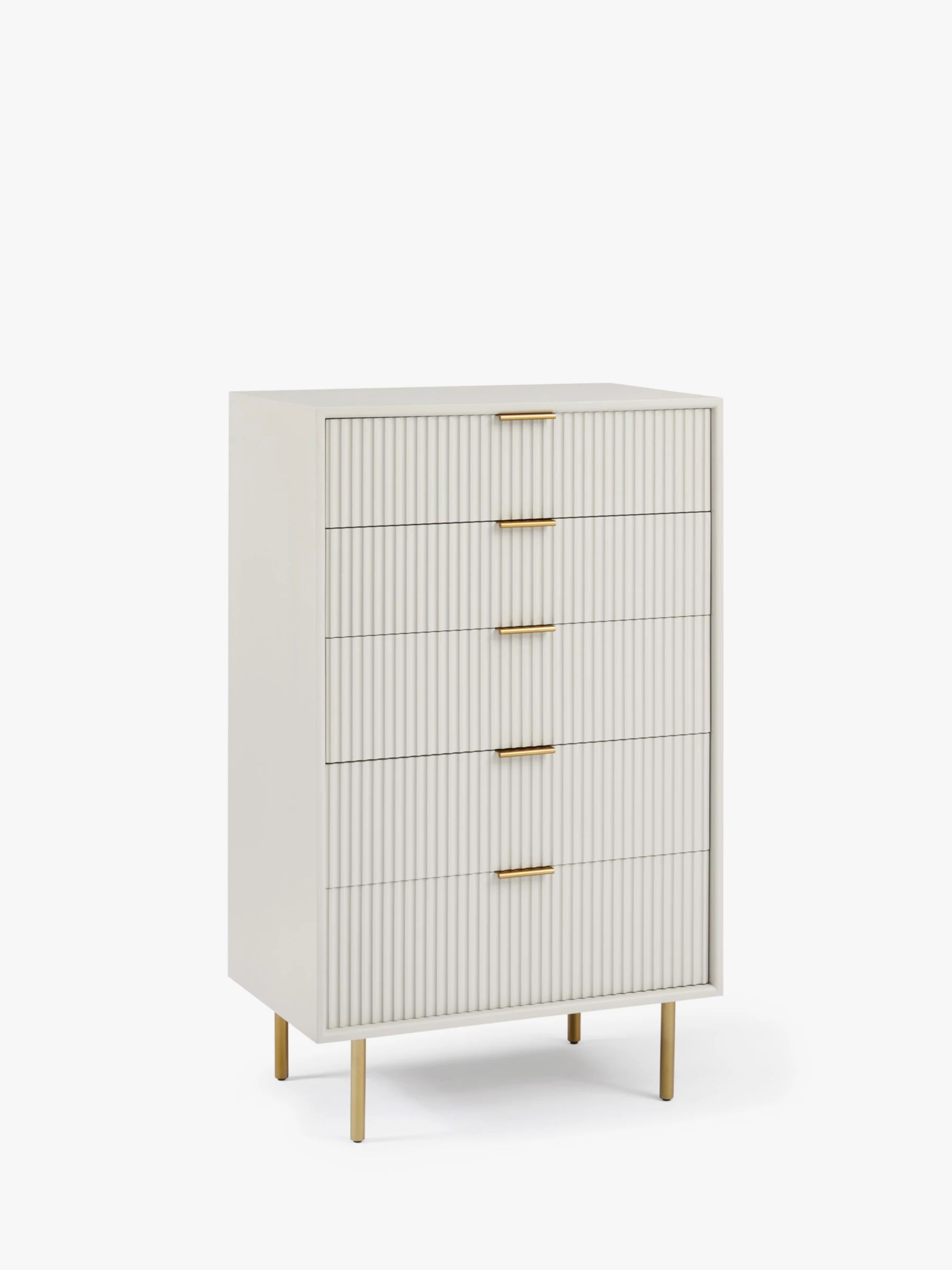 west elm Quinn 5 Drawer Chest, Haze | John Lewis (UK)