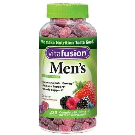 Vitafusion Men's Gummy Multivitamins, Natural Berry Flavors, 220 Ct | Walmart (US)