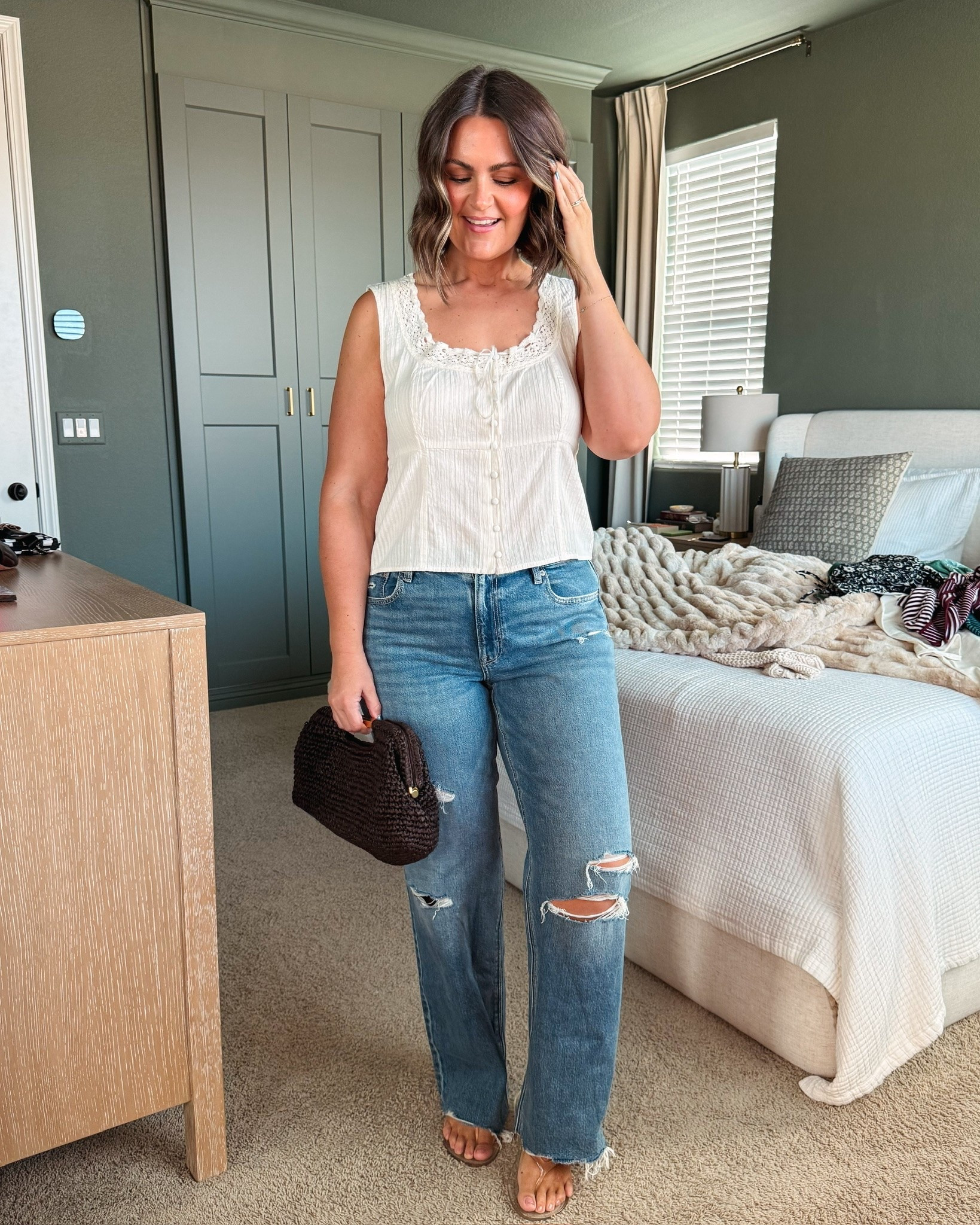 American Eagle Outfits!

First set, large for both
Distressed jeans, 12 Long
Button down top, large
Tshirts, large
Denim shorts, 14 (sized up 1)
Embroidered tank, large
Dresses, large (could do medium)
2nd eyelet top, large (need medium)
Dark denim, 12 Long
Halloween shirt, medium (size way down)
Maroon sweatshirt, large
Off the shoulder sweatshirt, medium
Green shorts, large (could do XL)

Size 12, midsize, casual style, summer outfits, fall outfits, summer dresses, @American Eagle Outfitters

#LTKstorytime #LTKMidsize #LTKSaleAlert
