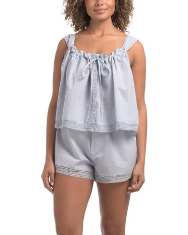2pc Cotton Top And Shorts Soft Slumber Set | TJ Maxx