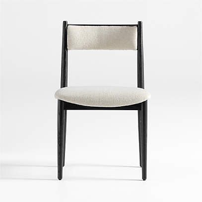 Petrie Bleached Ash Upholstered Dining Chair | Crate & Barrel | Crate & Barrel