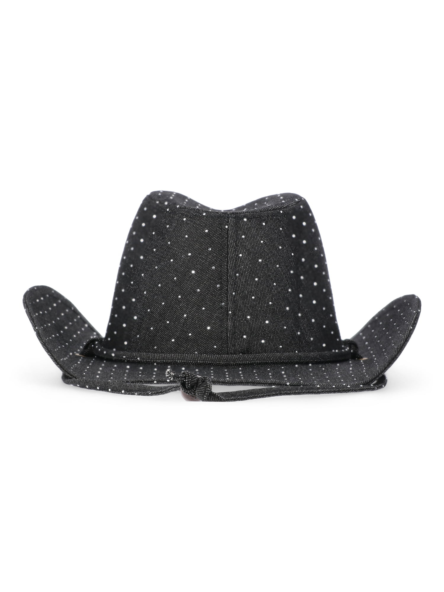 Madden NYC Women's Rhinestone Studded Denim Cowgirl Hat, Black | Walmart (US)