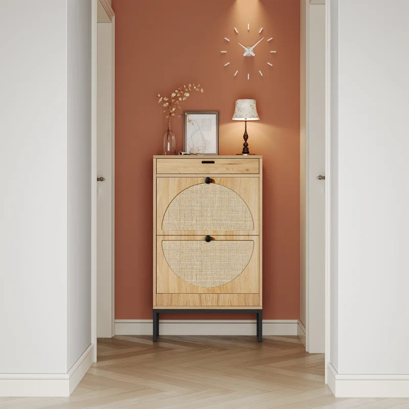Bay Isle Home™ Cerina Boho Natural Rattan Shoe Storage Cabinet & Reviews | Wayfair | Wayfair North America