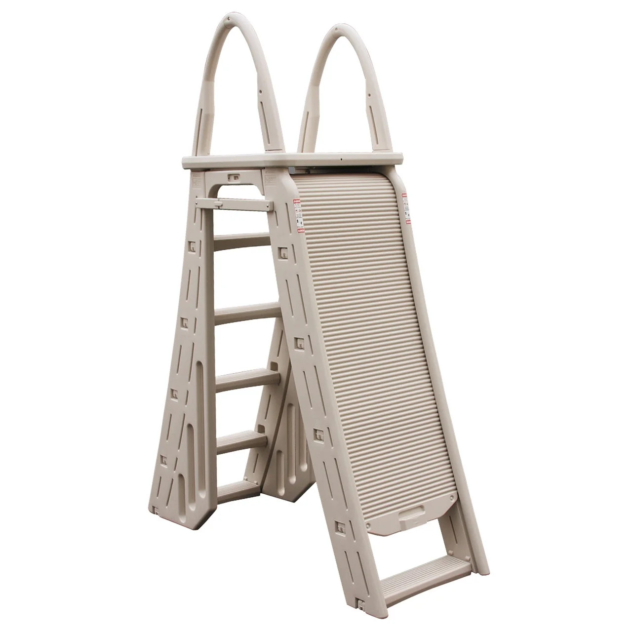 confer plastics a-frame 7200 above ground adjustable pool roll-guard safety ladder | Walmart (US)