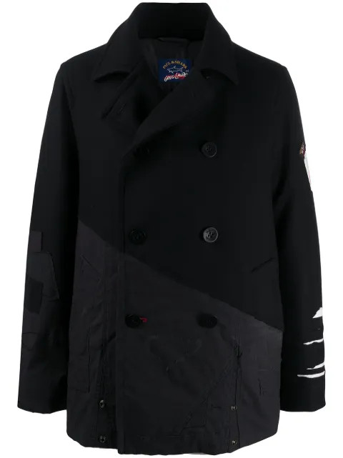 contrast panel distressed peacoat | Farfetch (US)
