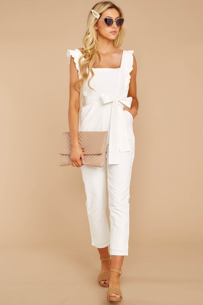 Favorite Time With You White Jumpsuit | Red Dress 