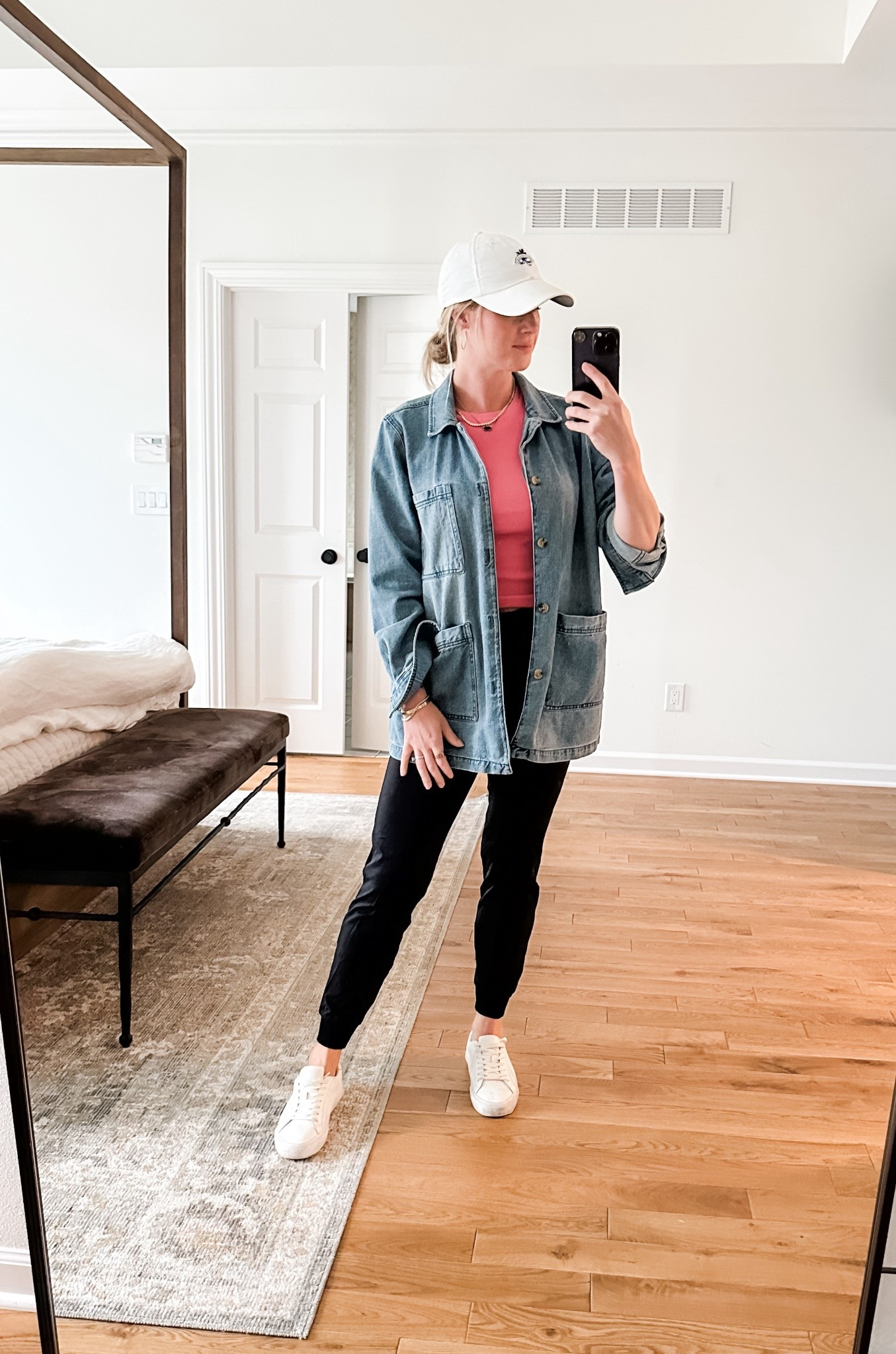 I had to change out of my cute shorts 😭 fall is cominggggggg
I need to switch my brain to layer mode! 

#LTKStyleTip #LTKFindsUnder50 #LTKSeasonal