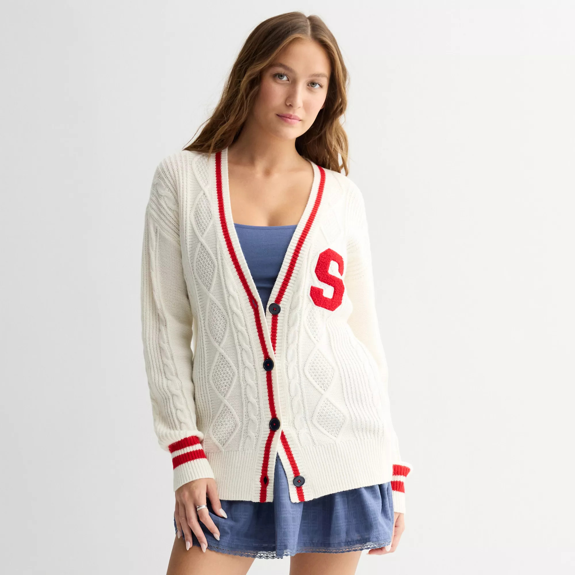 Juniors' SO® Prep Button Front Cardigan | Kohl's