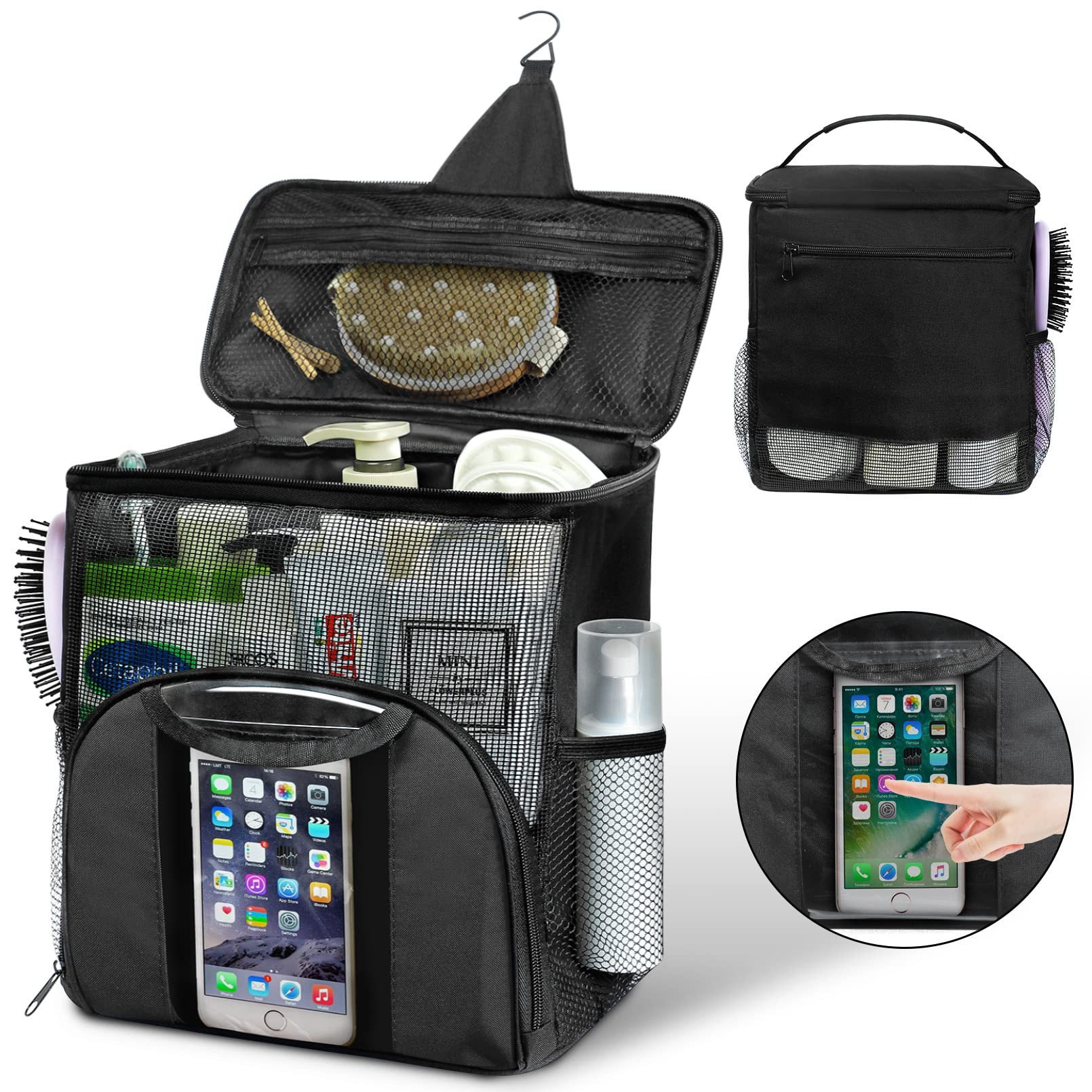 Attmu Portable Shower Caddy College Tote Bag, Quick Dry Hanging Toiletry Bag, Large Capacity Mesh... | Amazon (US)