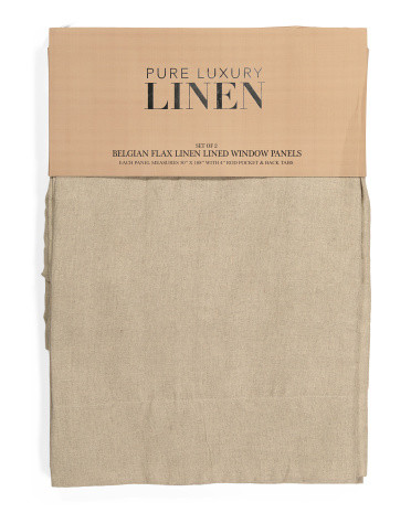50x108 Set Of 2 Linen Lined Curtains | Marshalls