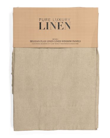 50x108 Set Of 2 Linen Lined Curtains | Marshalls