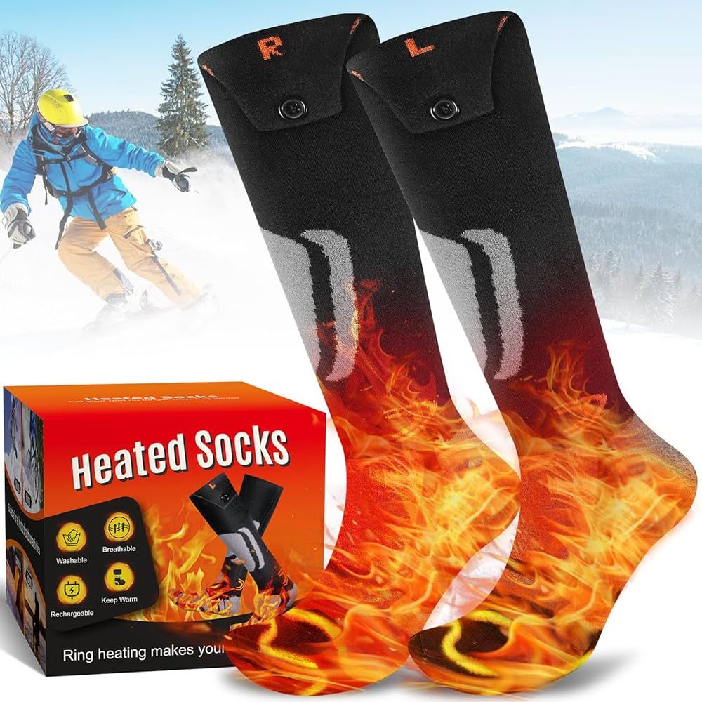Heated Socks, Electric Heated Socks for Women Men, 4 Heat Settings Rechargeable Heating Socks wit... | Amazon (US)