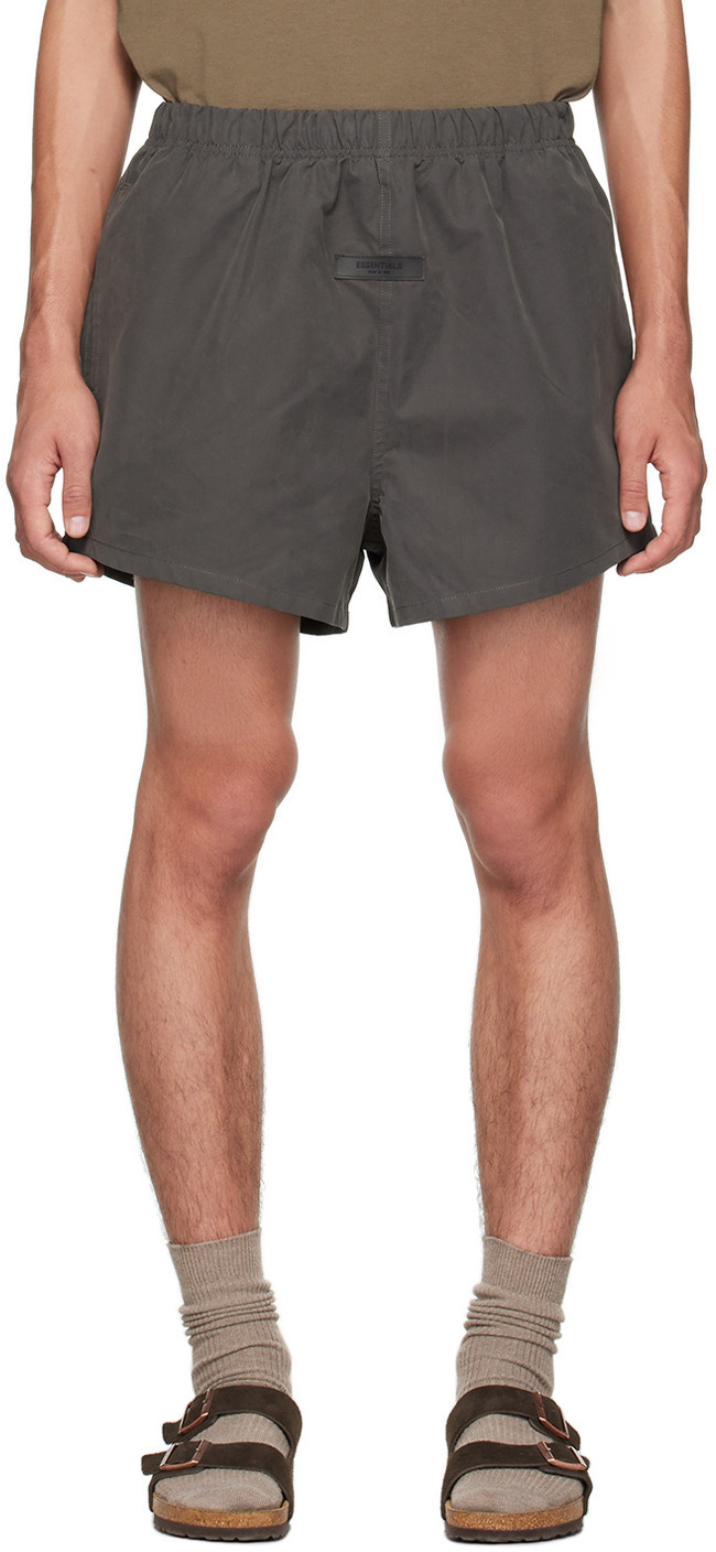 Fear of God ESSENTIALS Gray Cotton Shorts | SSENSE