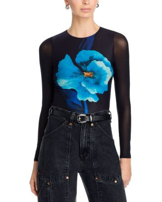 Floral Mesh Top - Exclusive | Bloomingdale's (US)
