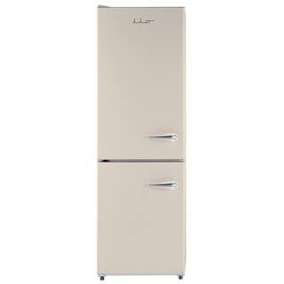 iio 11 cu. ft. Retro Frost Free Bottom Freezer Refrigerator in Cream ALBR1372W-L - The Home Depot | The Home Depot