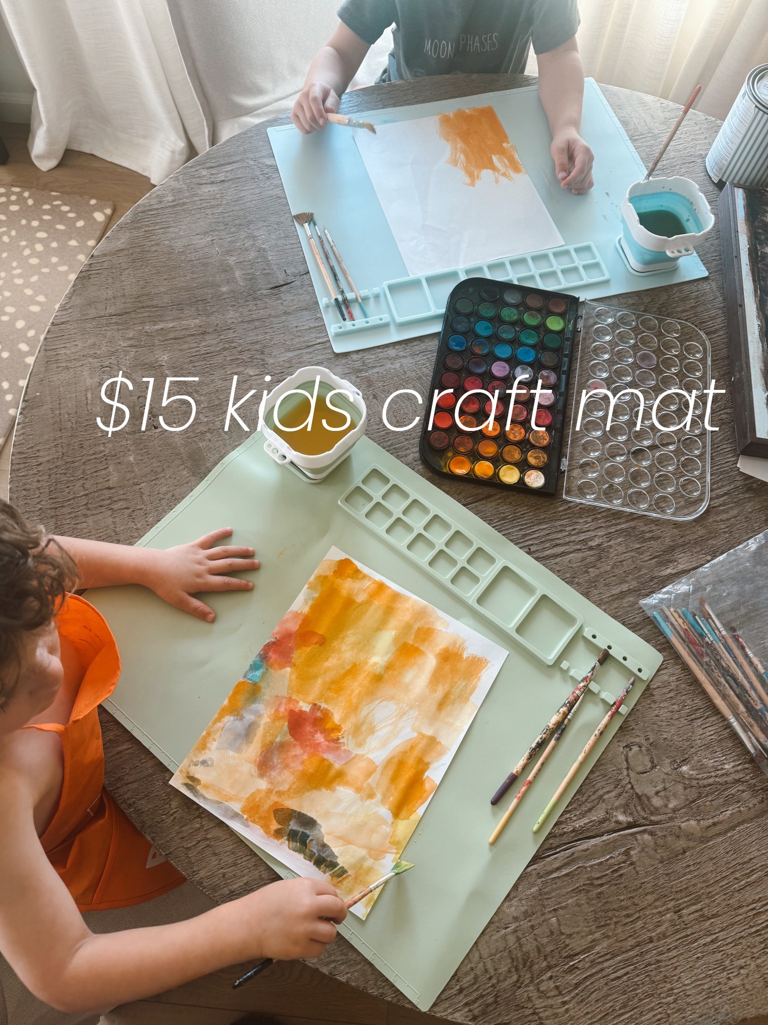 I love this art mat for easy clean up 