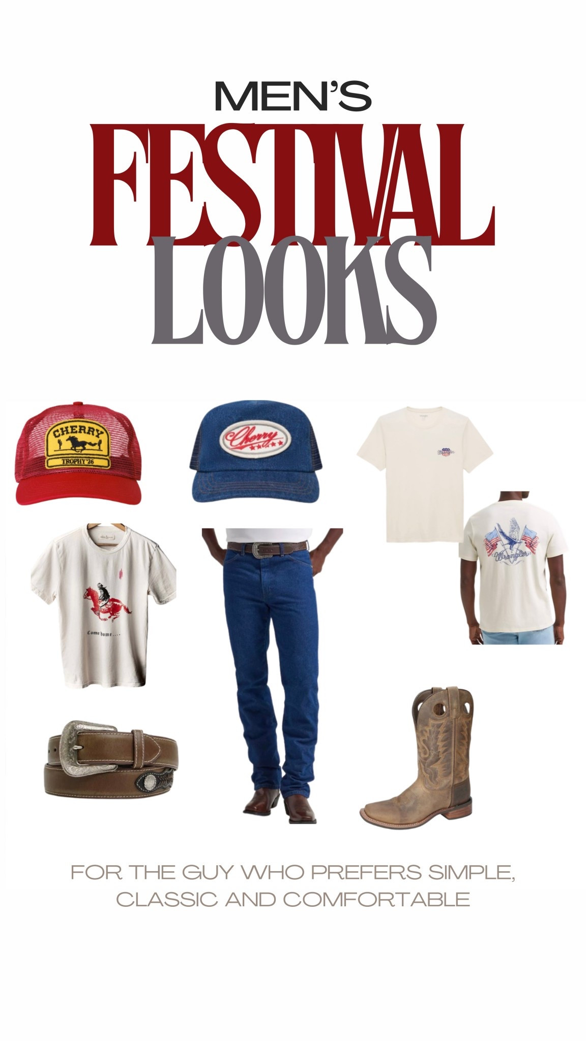 All American, classic and comfortable men’s look for festival szn!! 

#LTKgrwm #LTKFestival #LTKootd