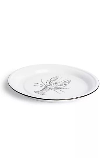 Crow Canyon Home x Weston Table Lobster Enamelware Round Tray | Anthropologie (US)