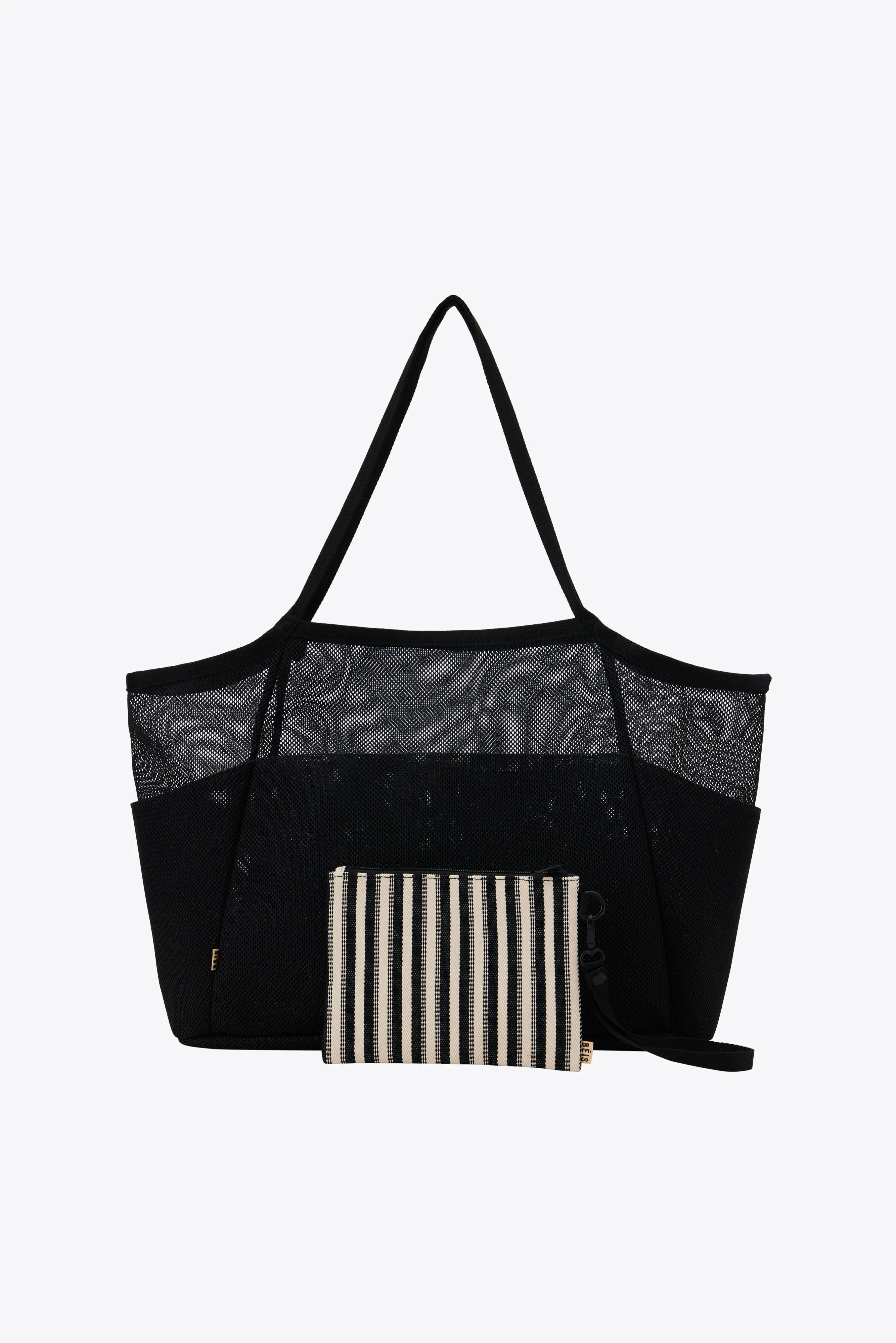 The Mesh Beach Tote in Black | BÉIS Travel
