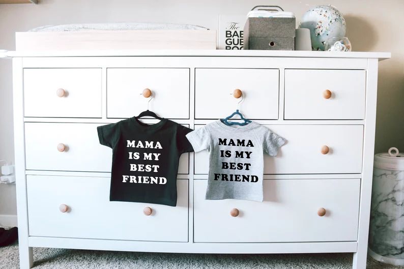 Mothers Day gifts - Baby T-shirt saying "Mama is my best friend" | Etsy (US)