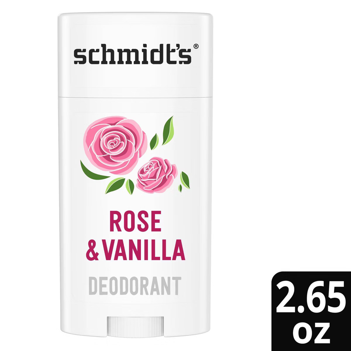 Schmidt's Rose + Vanilla Aluminum-Free Natural Deodorant Stick - 2.65oz | Target