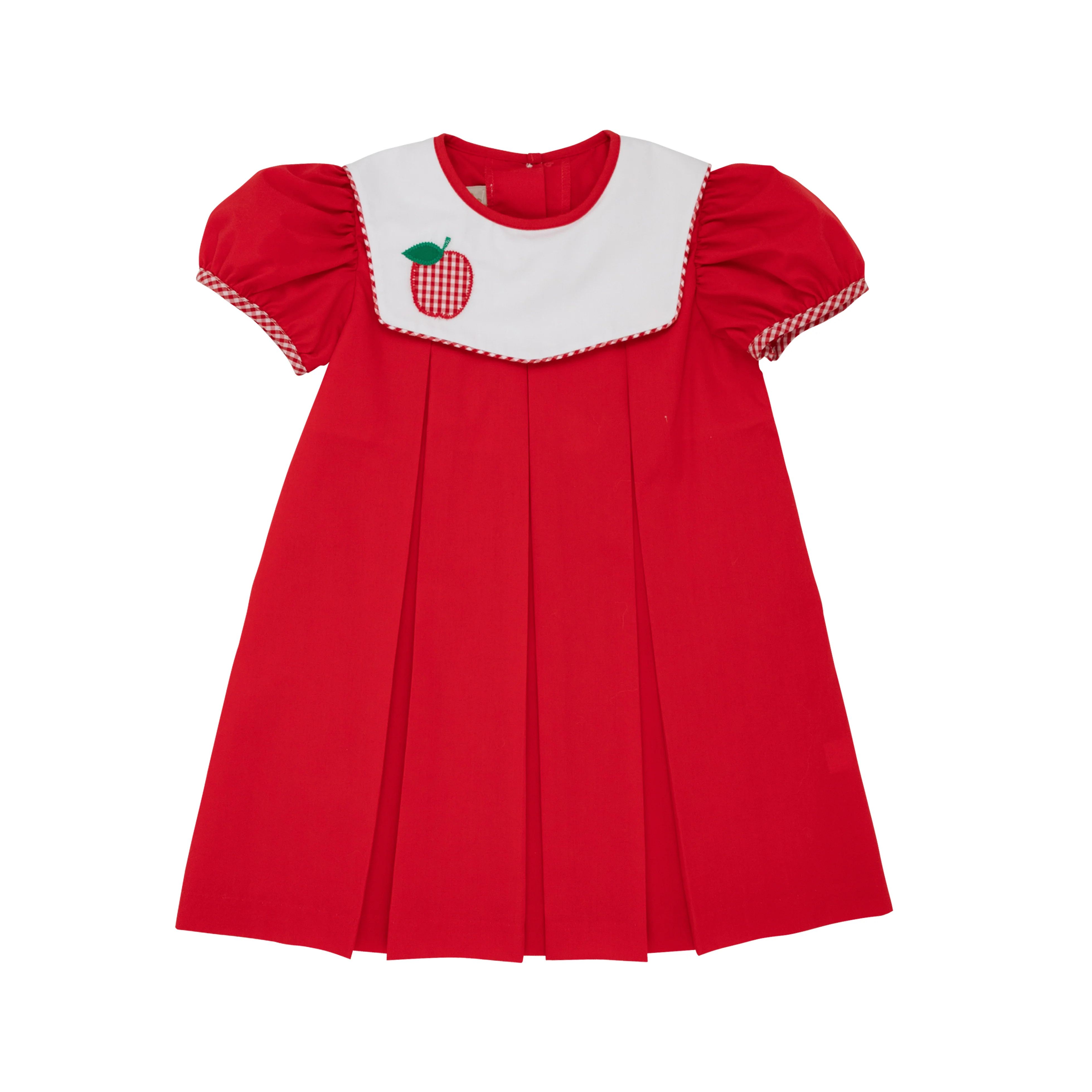 Bunny Phipps Frock - Richmond Red with Worth Avenue White & Richmond Red Mini Gingham | The Beaufort Bonnet Company