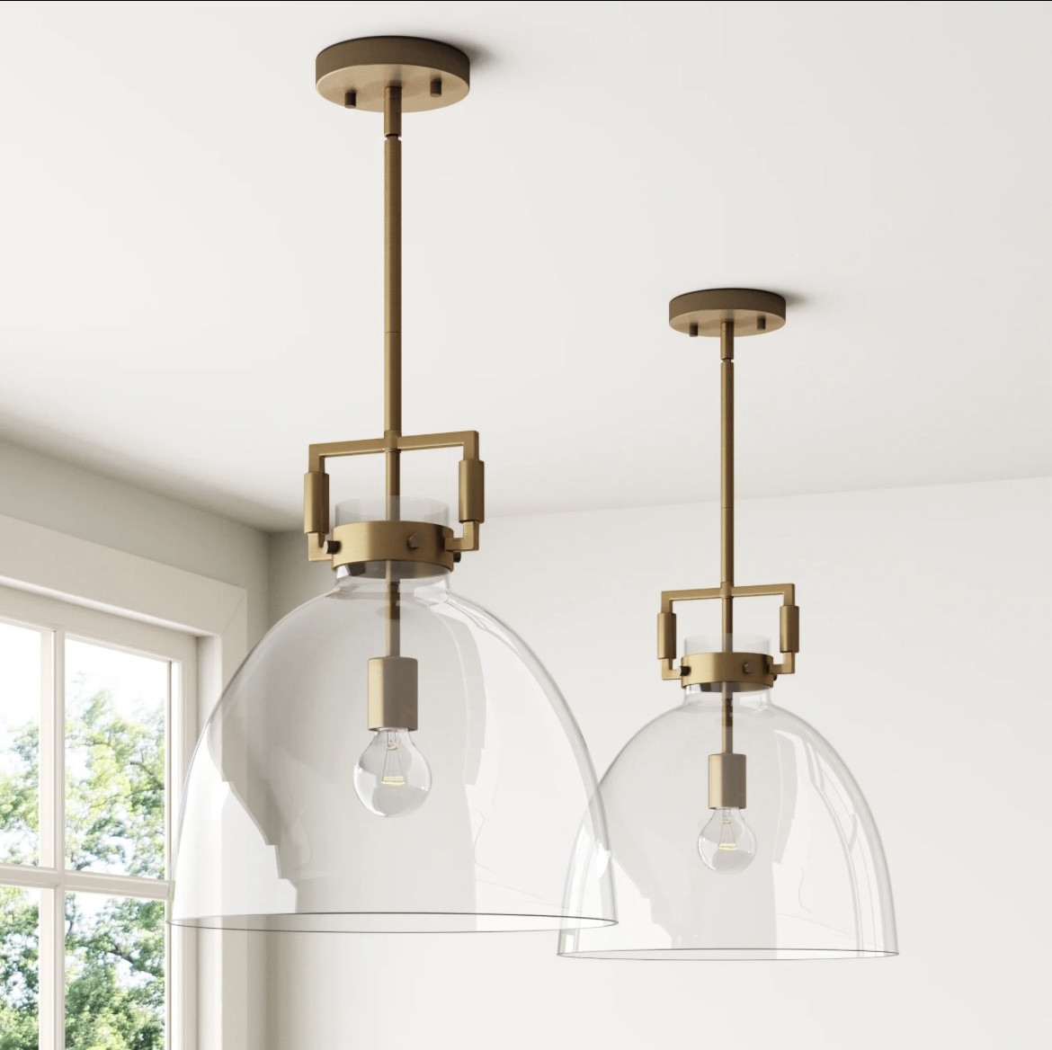 Glad Dome Pendant lights 

We love the mix of the glass and brass lights that elevate your home. 

#LTKHome #LTKU #LTKStyleTip