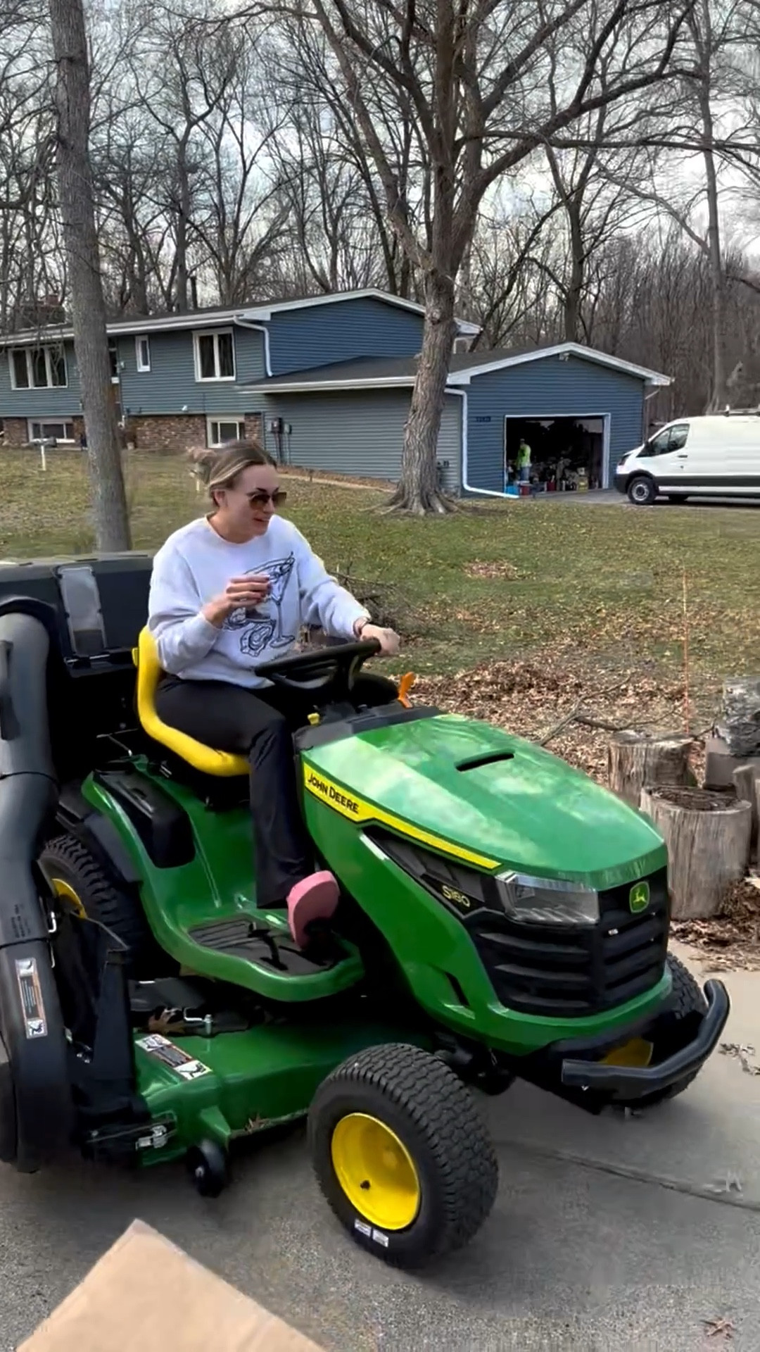 Testing driving our mower for the first time last year after coming back from a girls weekend in Florida

#LTKHome