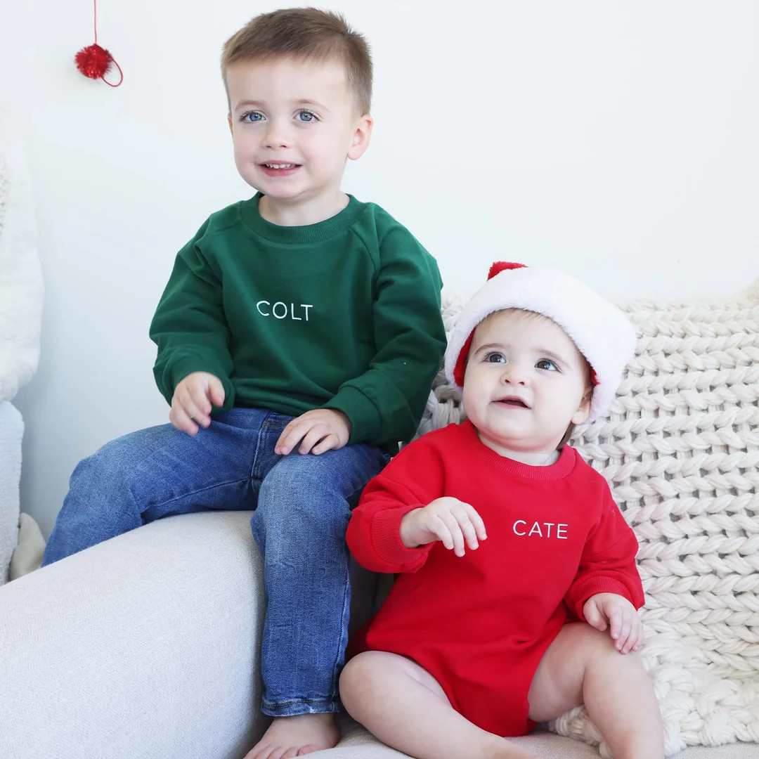Personalized Kids Graphic Sweatshirts | Merry & Bright | Caden Lane