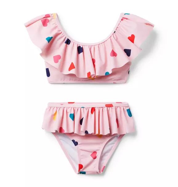Recycled Heart Ruffle 2-Piece Swimsuit | Janie and Jack