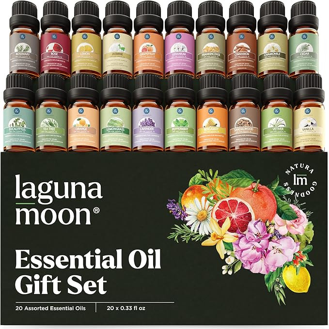 Essential Oils Set - Top 20 Gift Set Oils for Diffusers, Humidifiers, Massages, Aromatherapy, Can... | Amazon (US)