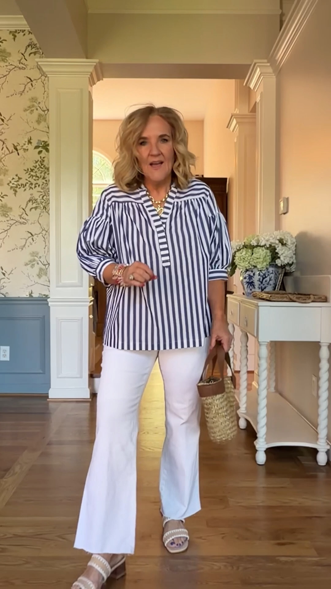  Avara 15% off code NANETTE15

Most items are true to size, I’m wearing a medium, 8, 29 in all except the following recommendations:
Red jeans definitely size up. I orders an 8/29 and they are too tight. Next size up would be better
Tammy gauze top I sized down to a small for a more tailored look. Medium would have been a bit more relaxed.
The Seychelles sandals are very comfortable. Cushioned footbed, so pretty with dresses or jeans. If in-between, size down.
20% off Allie & Bess jewelry code NANETTE20

Spring outfits 2026 Memorial Day outfit summer casual colored jeans

#LTKTravel #LTKOver40 #LTKMothersDay

 

#LTKPetite #LTKootd #LTKSeasonal