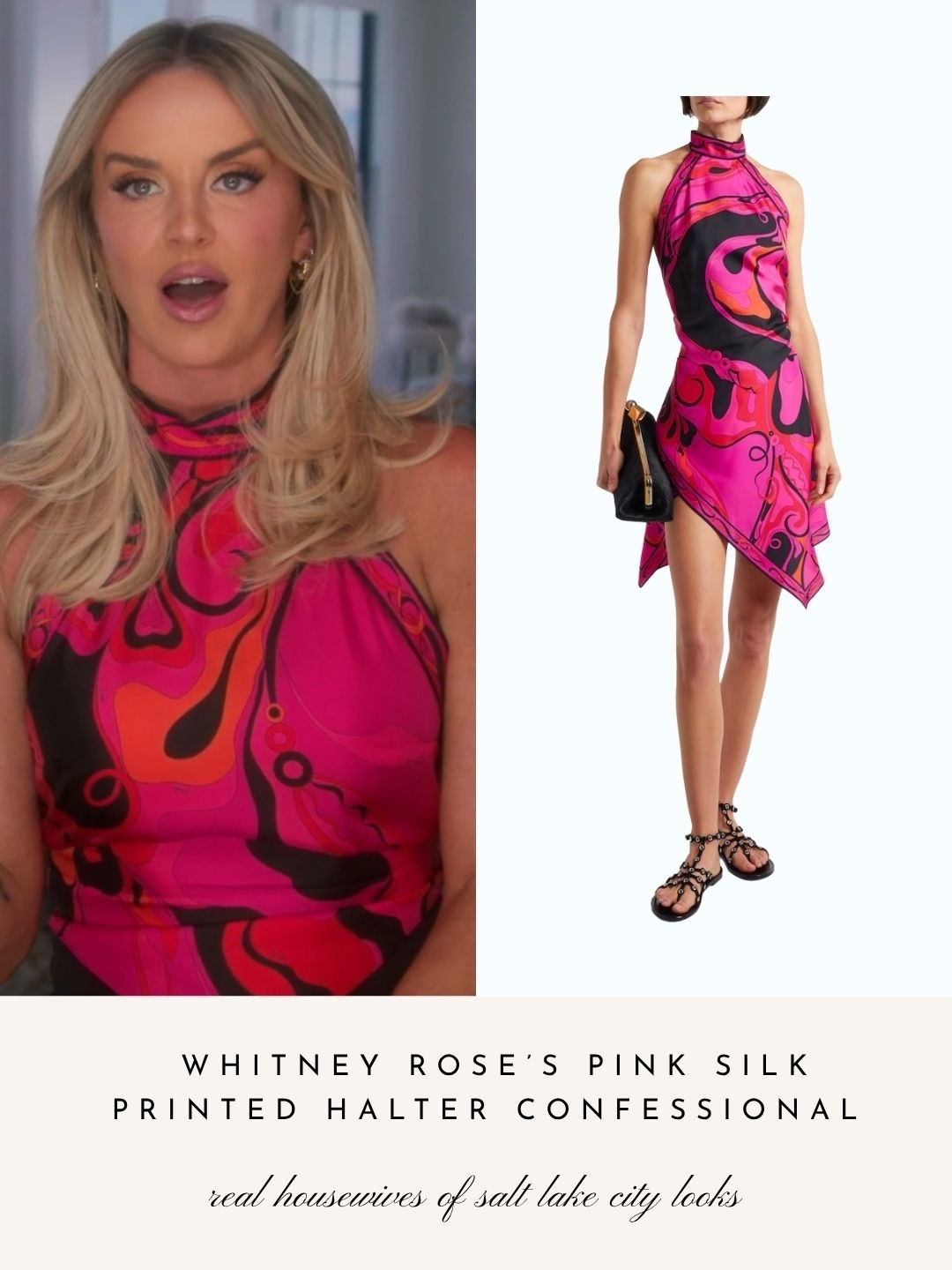 Whitney Rose’s Pink Silk Printed Halter Confessional