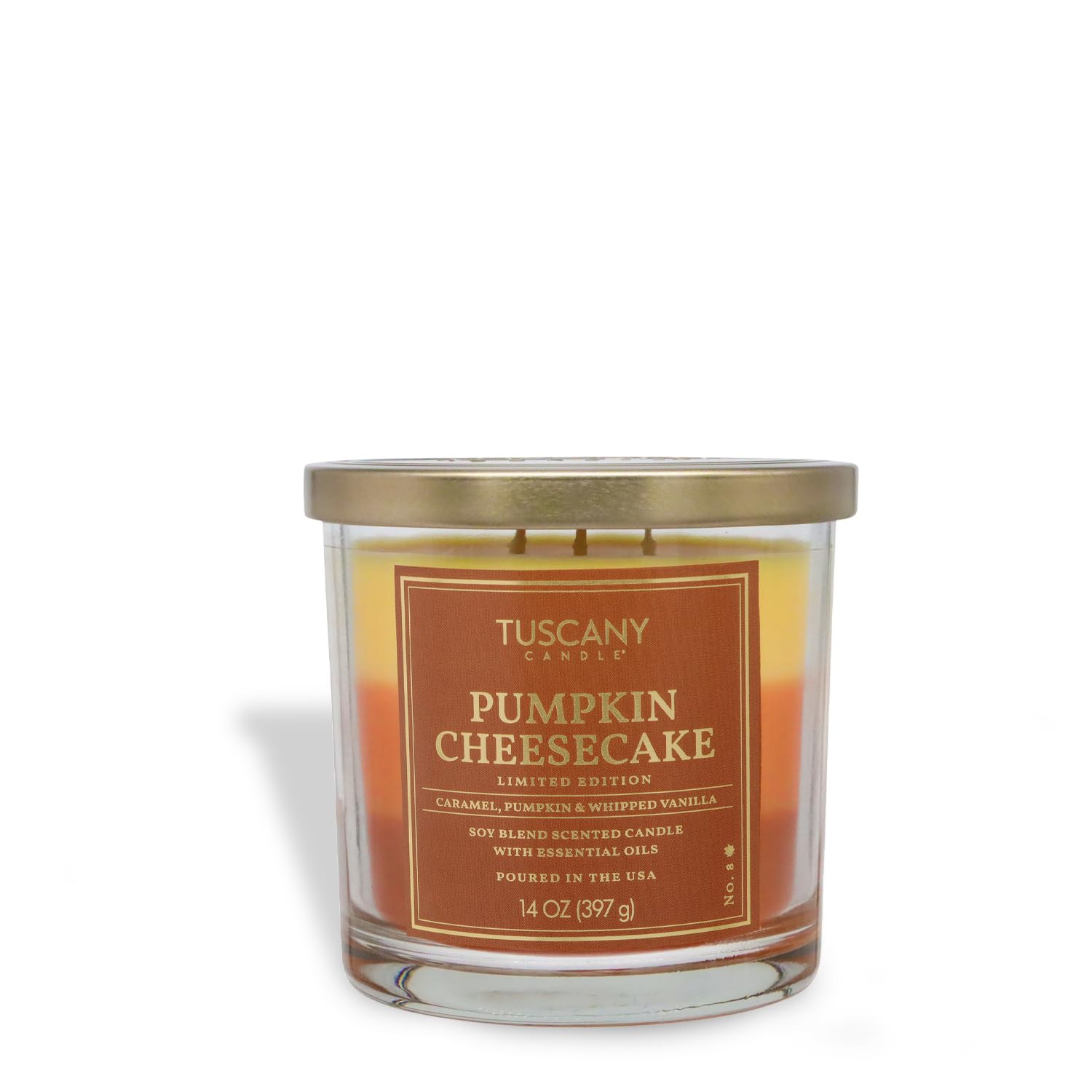 Tuscany Candle Pumpkin Cheesecake: Vanilla & Roasted Cinnamon Scented Fall Candle, 14 oz | Amazon (US)