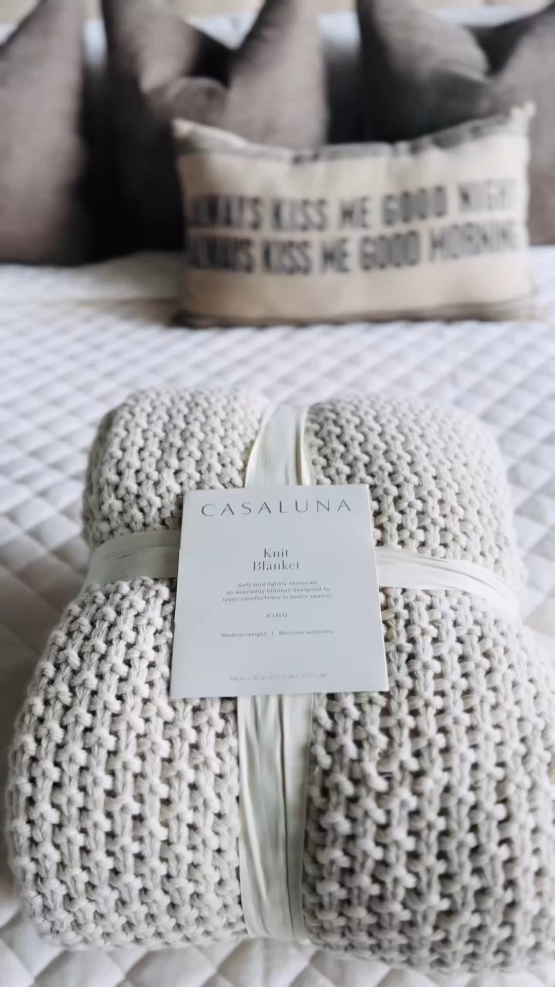 Looking to add the perfect finishing touch to your bedroom? The chunky knit bed blanket from Casaluna at target is exactly what you need! It’s cozy yet breathable ideal for layering year-round. The chunky knit texture as gorgeous dimension while the soft Ivory color blend seamlessly with any decor style whether you’re curling up on the couch or adding a little luxury to your bedroom this machine washable blanket is a must have trust me even my dogs can’t get enough of it! #TargetStyle #BedroomDecor #CozyHome #HomeDecorLover #BlanketGoals #LTK home #LTKFines #NeutralDecor #HomeVibes #InteriorDesign #CozyLiving #InteriorInSpa #AmazonHome #StyledSpaces #Target