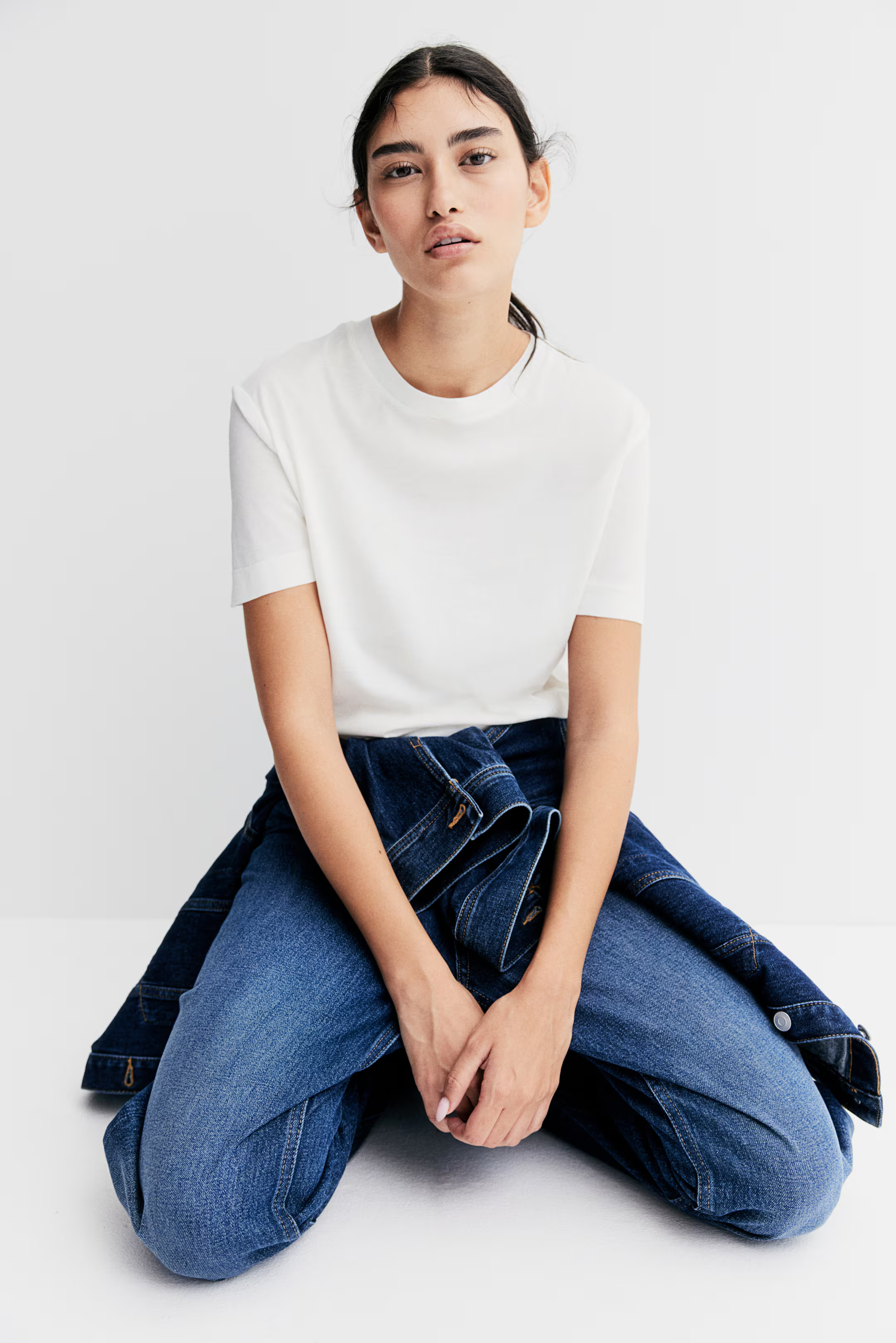 Silk-blend T-shirt | H&M (UK, MY, IN, SG, PH, TW, HK)