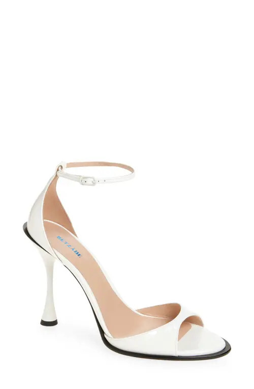 BETZÁBE Rita Ankle Strap Sandal in White Patent at Nordstrom, Size 6Us | Nordstrom