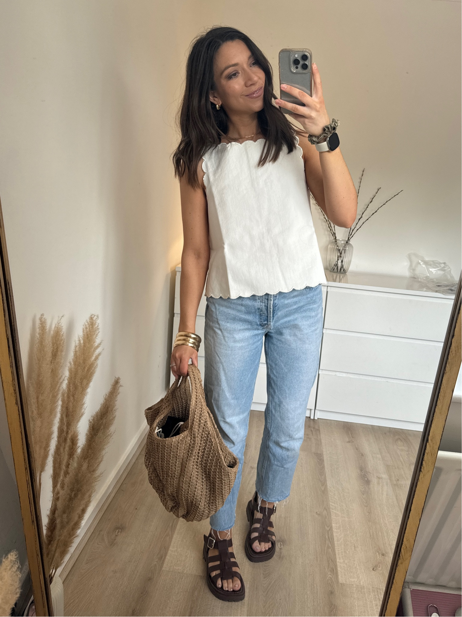 The cutest summer top - 

This scallop denim top is just 😍😍😍the perfect summer top! 

I’m wearing a size 8 but I’ve ordered a 6 as this was a bit on the bigger side!! 

Nobody’s child has 20%off atm too with the code NC20

#LTKsalealert #LTKstyletip #LTKeurope