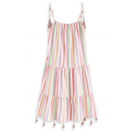 Rainbow Candies Stripes Maxi Dress For Kids | Chicwish