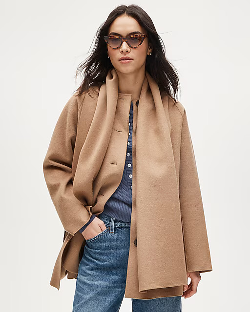 Scarf coat in drapey wool blend | J. Crew US