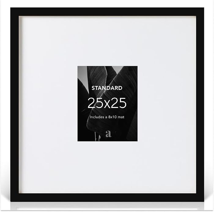 artisane home goods 25x25 Picture Frame Matted to 8x10, Black | Amazon (US)